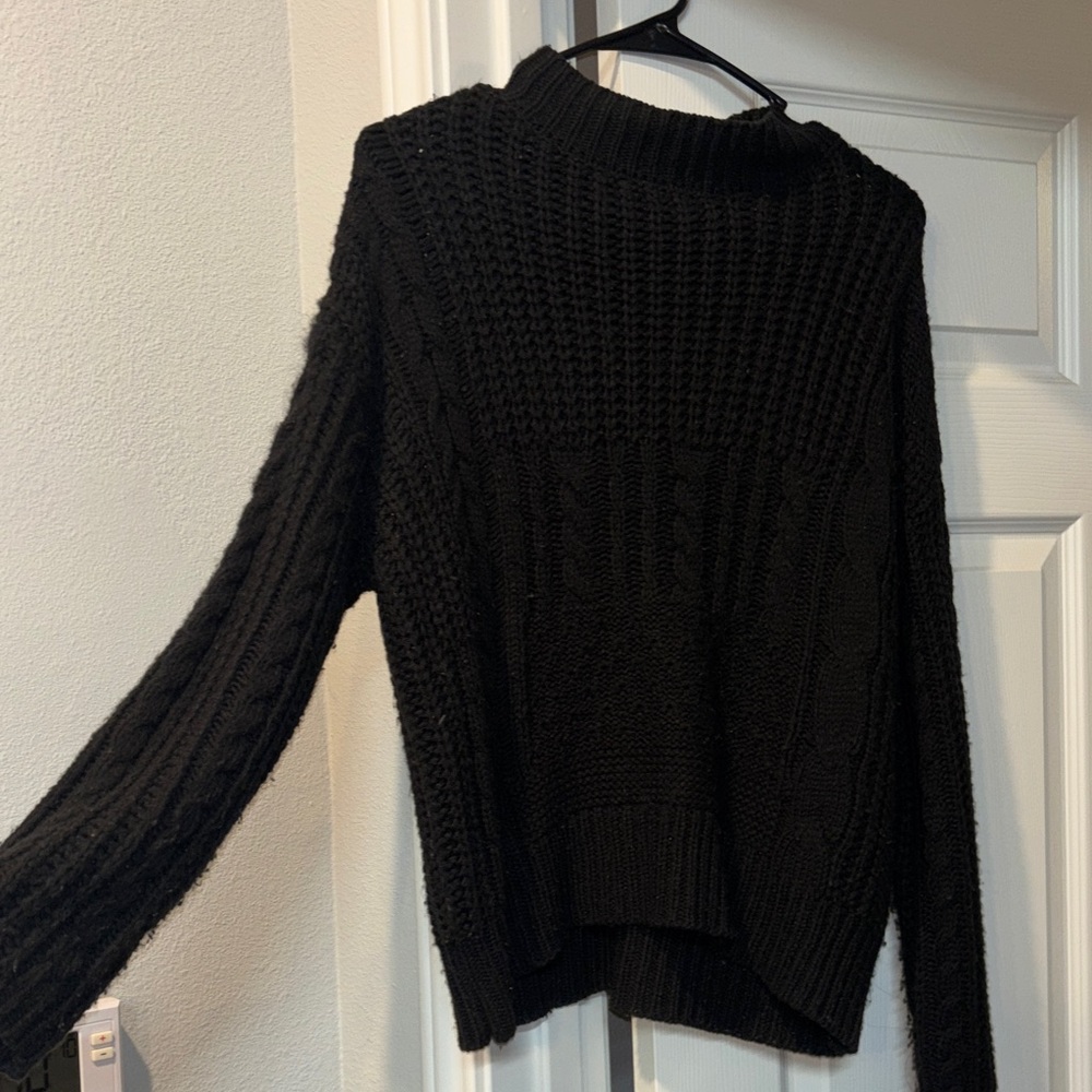 Time and Tru Black Cowl Neck Sweater